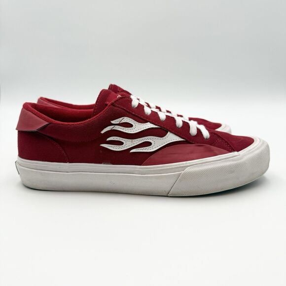 Straye Logan Flame Red Suede Skate Shoes, Men 10.5 main image 5